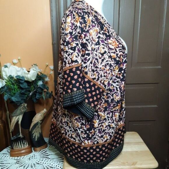 Liz Claiborne Women's Floral Motif Kimono size 1X - Picture 5 of 12